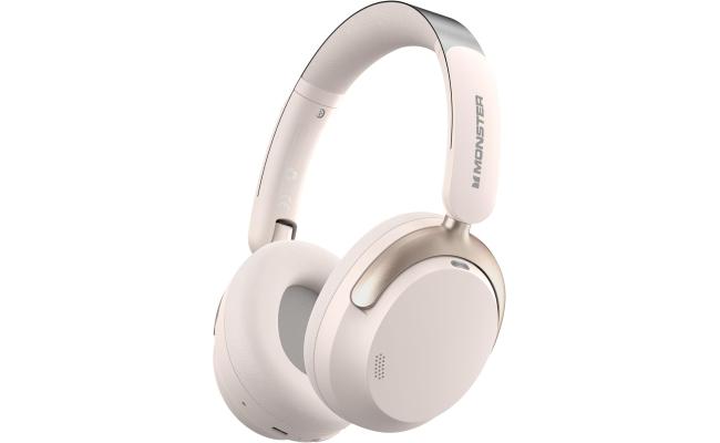 Monster Persona 3rd ANC Active Noise Cancelling Headphones, Over Ear Wireless Headphone Bluetooth with Mic, 70 Hours Playtime Bluetooth Headphones, Foldable Comfort Lightweight Headphone for Travel - White
